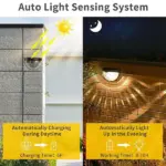 Solar Fence & Wall Lights with Motion Sensor - Rechargeable Multi-Color LED Outdoor Lamp - Image 4
