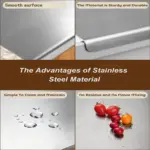 XXL Stainless Steel Double-Sided Cutting & Baking Tray - Versatile Kitchen Board & Serving Platter - Image 45