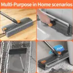 3-in-1 Adjustable Floor Scrub Brush with Long Handle & Squeegee - Image 7