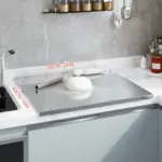 Large Stainless Steel Cutting Board with Lip - easy to clean Sealed-Lid Chopping Board for Meat & Baking