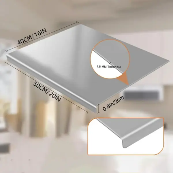 XXL 304 Stainless Steel Cutting Board - Anti-Slip, Moisture-resistant design Heavy-Duty Kitchen Board - Image 1