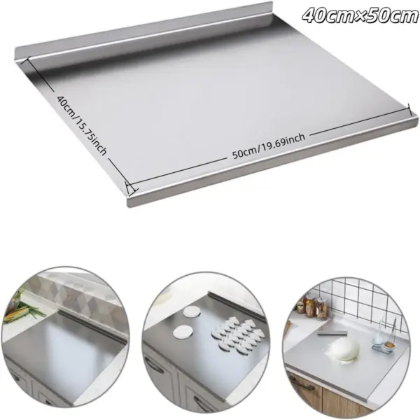 XXL Stainless Steel Double-Sided Cutting & Baking Tray - Versatile Kitchen Board & Serving Platter - Image 48