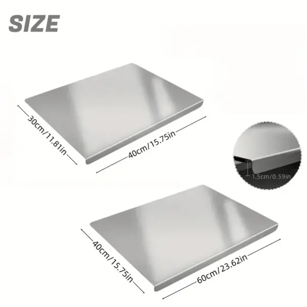 XXL Stainless Steel Double-Sided Cutting & Baking Tray - Versatile Kitchen Board & Serving Platter - Image 13