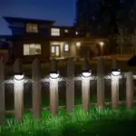 Solar Fence & Wall Lights with Motion Sensor - Rechargeable Multi-Color LED Outdoor Lamp - Image 43