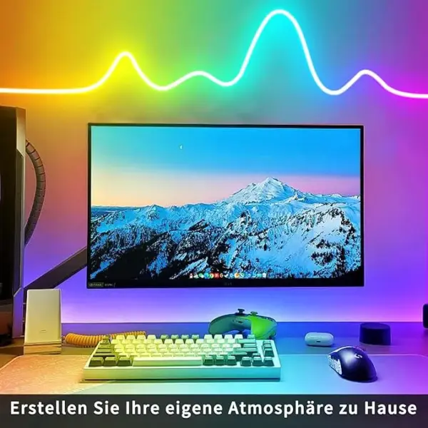 RGB LED Neon Rope Lights - 16.4/32.8 ft Flexible App-Controlled Light Strip with Music Sync - Image 20
