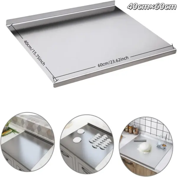 XXL Stainless Steel Double-Sided Cutting & Baking Tray - Versatile Kitchen Board & Serving Platter - Image 26