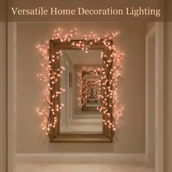 LED Cherry Blossom Wall Vine - Flexible Branch Lights with Remote & 8 Lighting Modes - Image 7