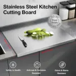 Large 304 Stainless Steel Cutting Board with Sealed Lid - easy to clean Multipurpose Kitchen Board - Image 54