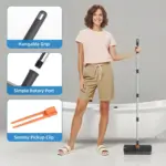 3-in-1 Stiff Bristle Floor Scrubber with Long Handle & Squeegee - Image 5