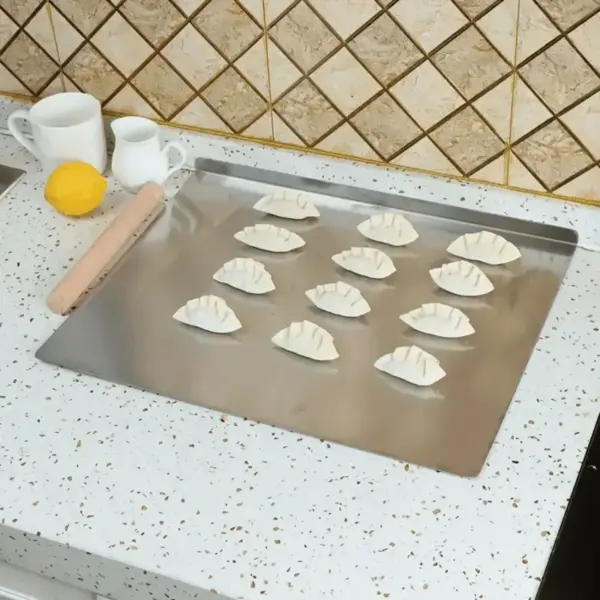XXL Stainless Steel Double-Sided Cutting & Baking Tray - Versatile Kitchen Board & Serving Platter - Image 62