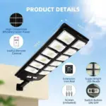 High-Brightness LED Solar Street Light - 8000LM Waterproof Dusk-to-Dawn Road Lamp - Image 12
