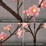 LED Cherry Blossom Wall Vine - Flexible Branch Lights with Remote & 8 Lighting Modes - Image 32