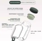 Leak-Resistant Salad Container with Dressing Cup & Side Opening - Travel-Friendly Lunch Box (Green) - Image 8