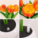 LED Tulip Table Lamp with Vase - Adjustable Brightness & Color Modes USB Powered - Image 6