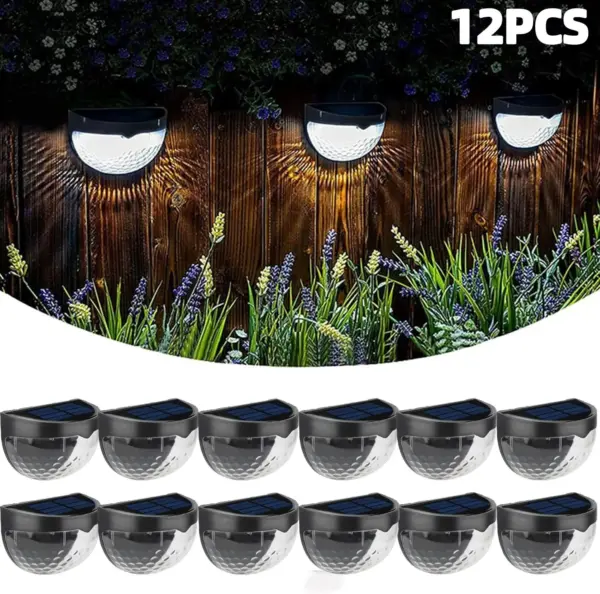 Solar Fence & Wall Lights with Motion Sensor - Rechargeable Multi-Color LED Outdoor Lamp - Image 37