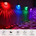 Solar Fence & Wall Lights with Motion Sensor - Rechargeable Multi-Color LED Outdoor Lamp - Image 50