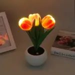 LED Tulip Table Lamp with Vase - Adjustable Brightness & Color Modes USB Powered - Image 5