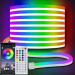 RGB Neon LED Strip Lights - Music Sync Waterproof Flexible DIY Light for Bedroom & Gaming Room - Image 28