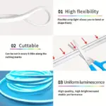 RGB LED Neon Rope Lights - 16.4/32.8 ft Flexible App-Controlled Light Strip with Music Sync - Image 9