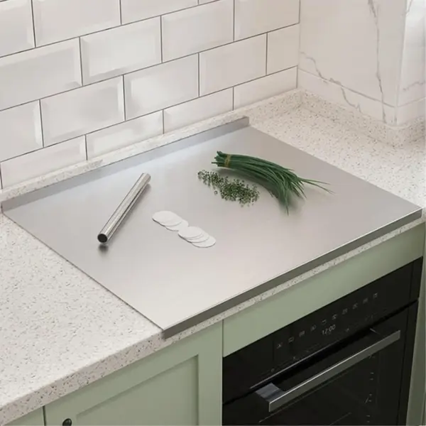 Z-Shaped 304 Stainless Steel Double-Edge Cutting Board - Extra-Large Pastry and Protection Mat - Image 29