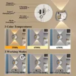 Magnetic Motion Sensor Wall Lights - Luxurious Rechargeable Lamps for Home - Image 14