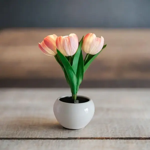 LED Tulip Table Lamp with Vase - Adjustable Brightness & Color Modes USB Powered - Image 19