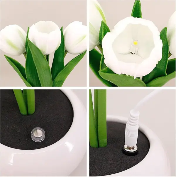 LED Tulip Table Lamp with Vase - Adjustable Brightness & Color Modes USB Powered - Image 15