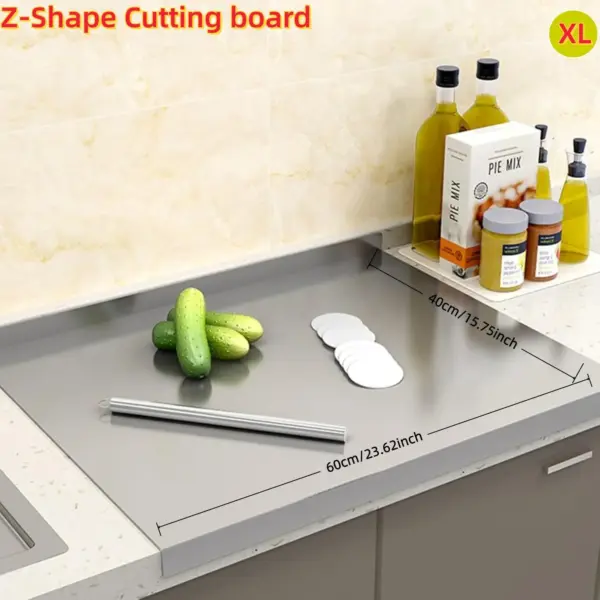 Large 304 Stainless Steel Cutting Board with Sealed Lid - easy to clean Multipurpose Kitchen Board - Image 43