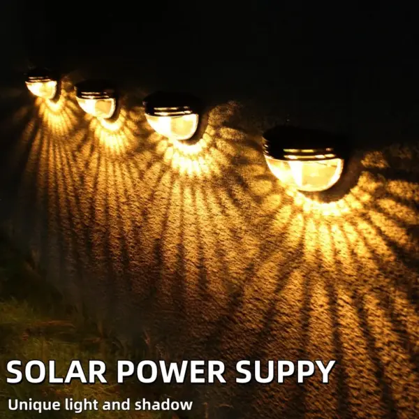 Solar Fence & Wall Lights with Motion Sensor - Rechargeable Multi-Color LED Outdoor Lamp - Image 36