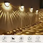 Solar Fence & Wall Lights with Motion Sensor - Rechargeable Multi-Color LED Outdoor Lamp - Image 6