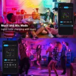 RGB LED Neon Rope Lights - 16.4/32.8 ft Flexible App-Controlled Light Strip with Music Sync - Image 3