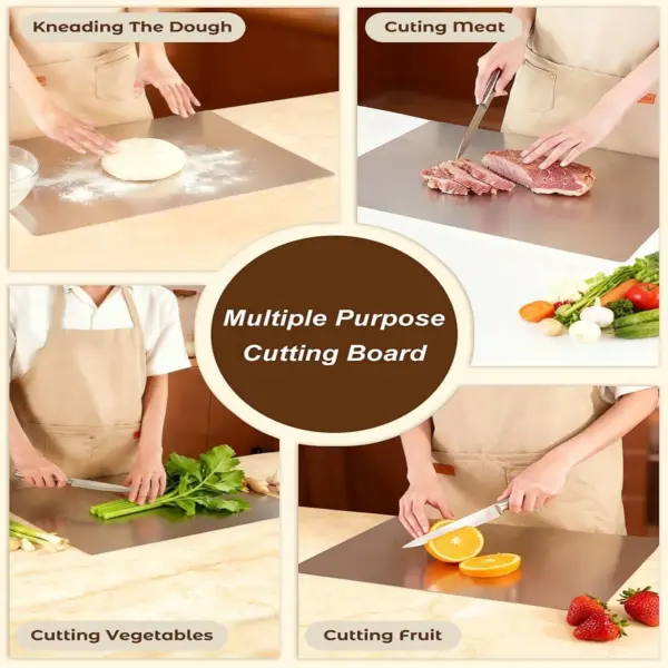 Large 304 Stainless Steel Cutting Board with Sealed Lid - easy to clean Multipurpose Kitchen Board - Image 38