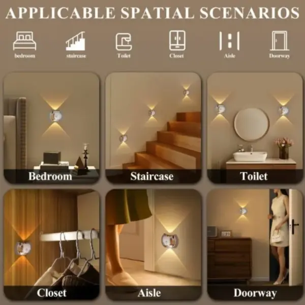Magnetic Motion Sensor Wall Lights - Luxurious Rechargeable Lamps for Home - Image 38