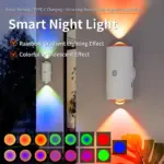 Motion Sensor Night Lights - USB-C Rechargeable Magnetic Wall Lamps with Colorful Neon Modes - Image 8