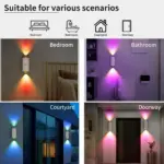 Motion Sensor Night Lights - USB-C Rechargeable Magnetic Wall Lamps with Colorful Neon Modes - Image 20