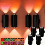 Motion Sensor Night Lights - USB-C Rechargeable Magnetic Wall Lamps with Colorful Neon Modes