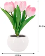 LED Tulip Table Lamp with Vase - Adjustable Brightness & Color Modes USB Powered - Image 18