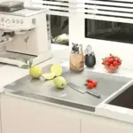 XXL Stainless Steel Double-Sided Cutting & Baking Tray - Versatile Kitchen Board & Serving Platter - Image 6