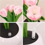 LED Tulip Table Lamp with Vase - Adjustable Brightness & Color Modes USB Powered - Image 22