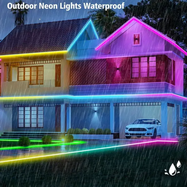 RGB LED Neon Rope Lights - 16.4/32.8 ft Flexible App-Controlled Light Strip with Music Sync - Image 21