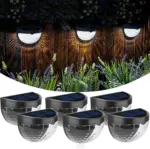 Solar Fence & Wall Lights with Motion Sensor - Rechargeable Multi-Color LED Outdoor Lamp - Image 59