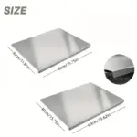 XXL Stainless Steel Double-Sided Cutting & Baking Tray - Versatile Kitchen Board & Serving Platter - Image 25
