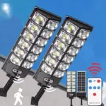 High-Brightness LED Solar Street Light - 8000LM Waterproof Dusk-to-Dawn Road Lamp