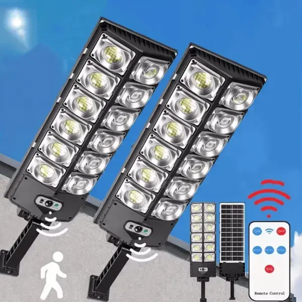 High-Brightness LED Solar Street Light - 8000LM Waterproof Dusk-to-Dawn Road Lamp - Image 1