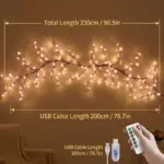 LED Cherry Blossom Wall Vine - Flexible Branch Lights with Remote & 8 Lighting Modes - Image 24