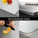 Large Stainless Steel Cutting Board with Lip - easy to clean Sealed-Lid Chopping Board for Meat & Baking - Image 33