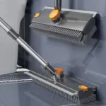 3-in-1 Stiff Bristle Floor Scrubber with Long Handle & Squeegee - Image 10