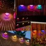 Solar Fence & Wall Lights with Motion Sensor - Rechargeable Multi-Color LED Outdoor Lamp - Image 52