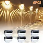 Solar Fence & Wall Lights with Motion Sensor - Rechargeable Multi-Color LED Outdoor Lamp - Image 2