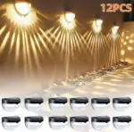 Solar Fence & Wall Lights with Motion Sensor - Rechargeable Multi-Color LED Outdoor Lamp - Image 25